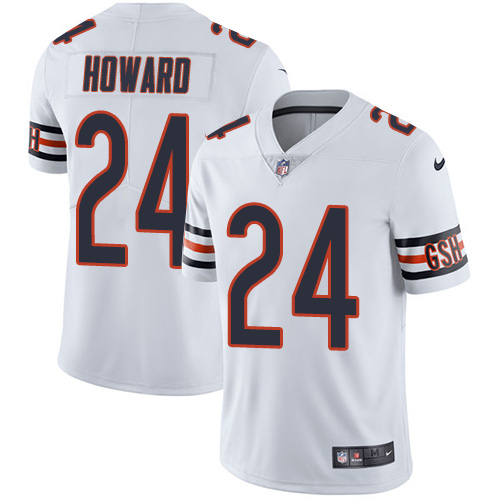 Nike Bears #24 Jordan Howard White Men's Stitched NFL Vapor Untouchable Limited Jersey